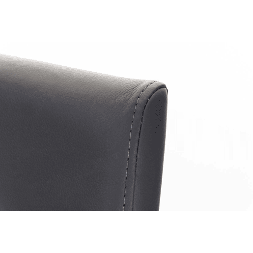 Taburete de bar Panamá con revestimiento de polipiel Simil cuero Gris 44X42X86 cm