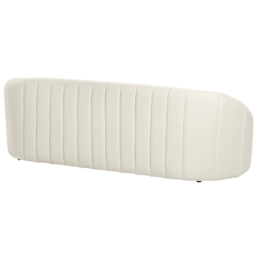 Sofá MALUNG Veludo Branco creme 3 lugares