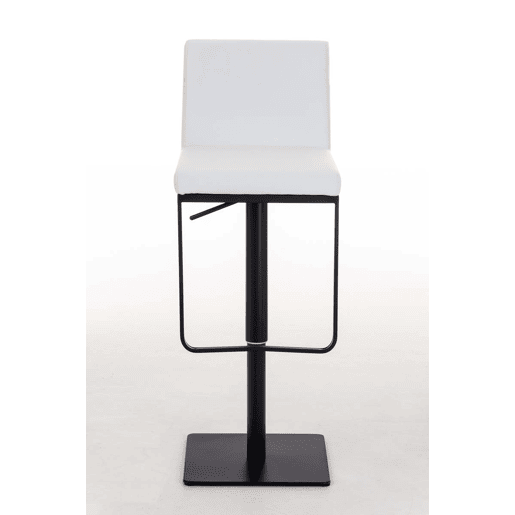 Taburete de bar Panamá con revestimiento de polipiel Simil cuero Blanco 44X42X86 cm
