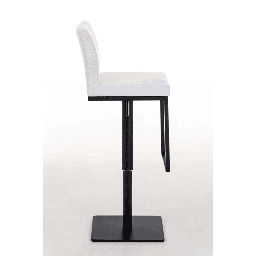 Taburete de bar Panamá con revestimiento de polipiel Simil cuero Blanco 44X42X86 cm