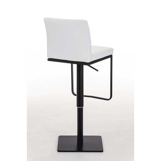 Taburete de bar Panamá con revestimiento de polipiel Simil cuero Blanco 44X42X86 cm