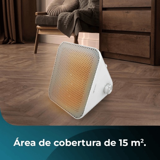 Cecotec Aquecedor cerâmico de mesa com 1500 W, termóstato ajustável e 3 modos de funcionamento.