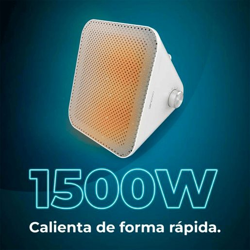 Cecotec Aquecedor cerâmico de mesa com 1500 W, termóstato ajustável e 3 modos de funcionamento.