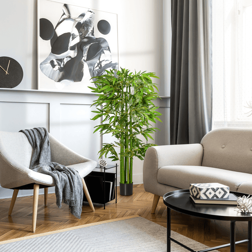 HOMCOM Planta Artificial 160 cm Bambu Artificial com 975 Folhas e Vaso Planta Artificial Decorativa para Interior e Exterior Casa Sala de Estar Escritório Verde