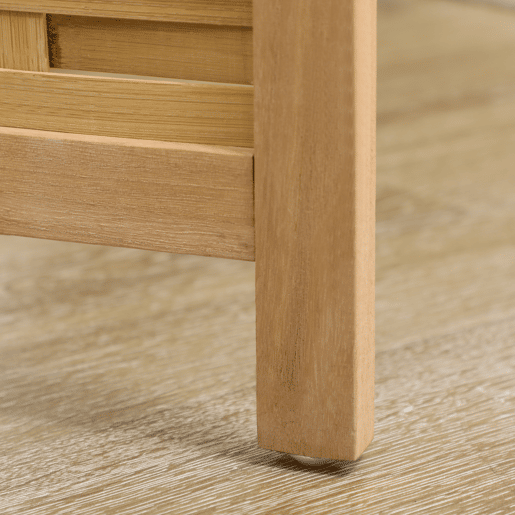 HOMCOM Biombo de 3 Paineis Separador de Ambientes Dobrável 120x1,8x170 cm Divisor de Ambientes com Padrão Tecido em Bambu Estilo Rústico para Escritório Dormitório Sala de Estar Madeira