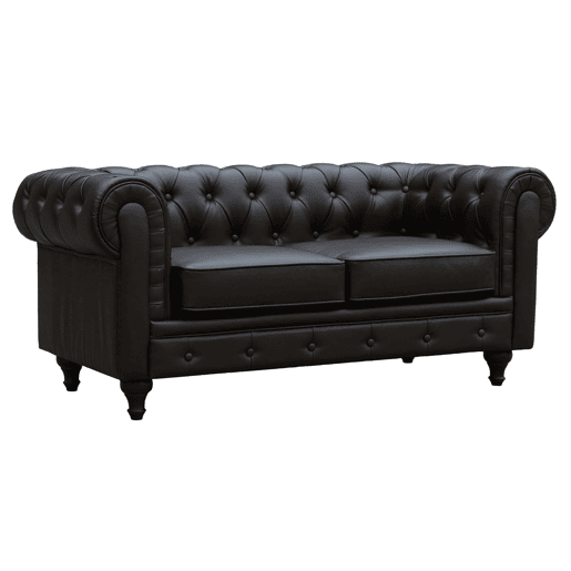 Canapé fixo Chesterfield Aliza - 157 x 82 x 70 cm - 2 lugares - Marron Canapé fixo Chesterfield Aliza - 157 x 82 x 70 cm - 2 lugares - Marron