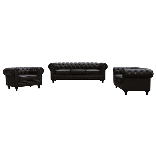 Canapé fixo Chesterfield Aliza - 157 x 82 x 70 cm - 2 lugares - Marron Canapé fixo Chesterfield Aliza - 157 x 82 x 70 cm - 2 lugares - Marron