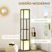 Lámpara de Pie MDF, Plástico, TC HOMCOM Lámpara de Pie MDF, Plástico, TC HOMCOM Negro