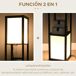 Lámpara de Pie MDF, Plástico, TC HOMCOM Lámpara de Pie MDF, Plástico, TC HOMCOM Negro