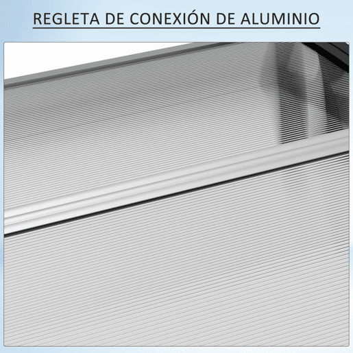 Outsunny Marquise Exterior para Portas e Janelas 75x100 cm Cobertura de Proteção contra Sol e Chuva com Suporte de Liga de Alumínio Transparente