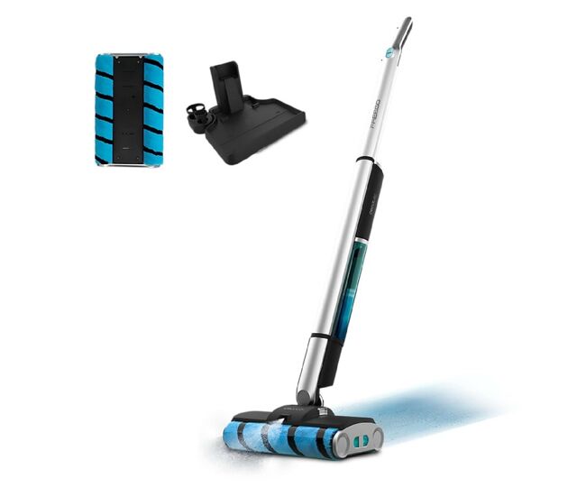 Cecotec fregona eléctrica freego wash twice spray. 60 w, autonomía 40 mins, doble rodillo