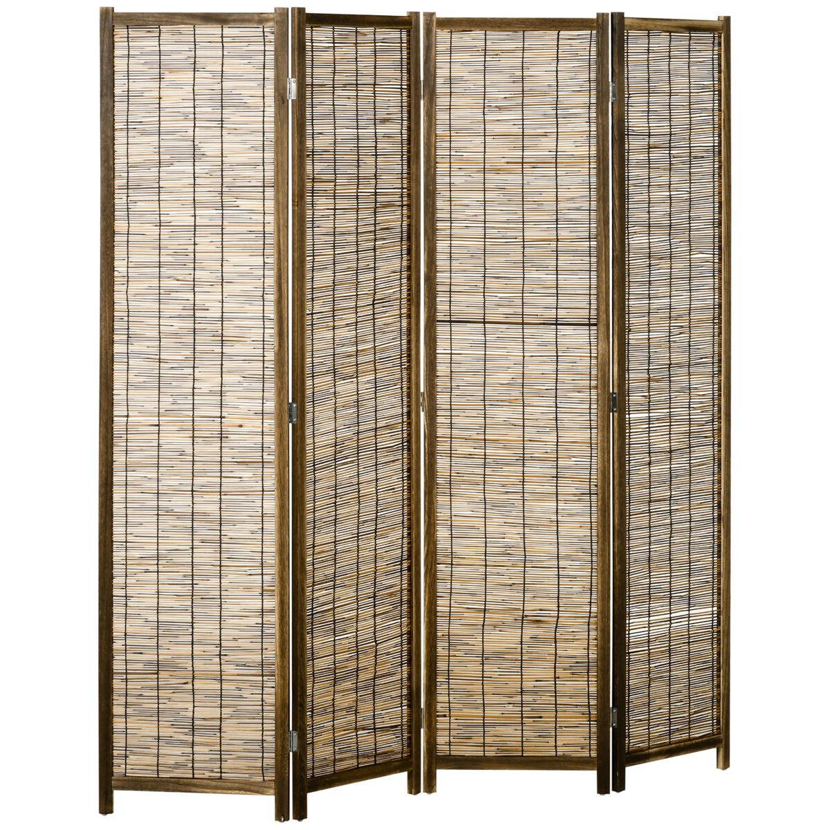 Biombo Madera de Paulownia, Carrizo HOMCOM, hogar - decoración