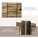 Biombo Madera de Paulownia, Carrizo HOMCOM, hogar - decoración Biombo Madera de Paulownia, Carrizo HOMCOM, hogar - decoración Marron