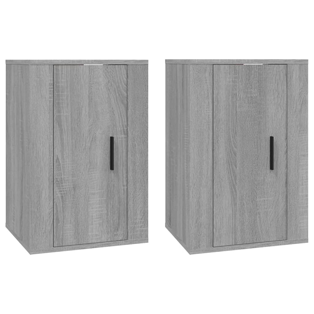 Muebles para tv de pared 2 unidades gris sonoma 40x34,5x60 cm