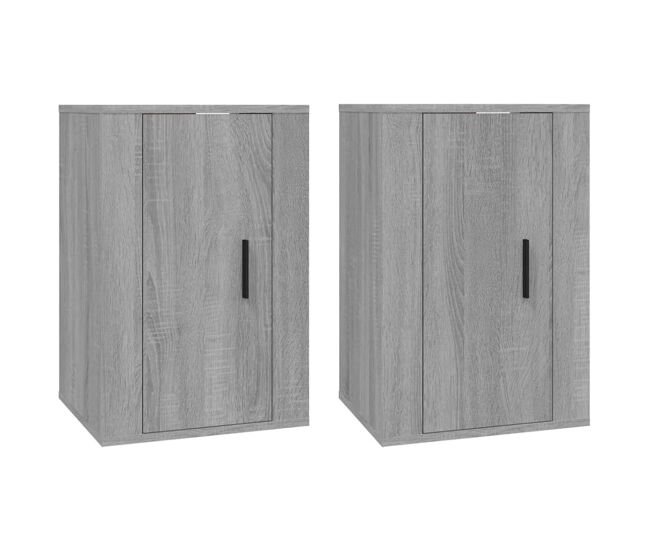 Muebles para tv de pared 2 unidades gris sonoma 40x34,5x60 cm