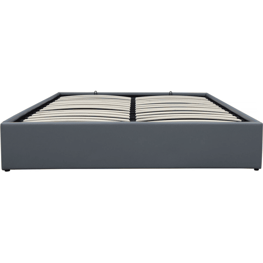 Cama de casal em PVC com caixa Ava - 140 x 190 cm - Cinza