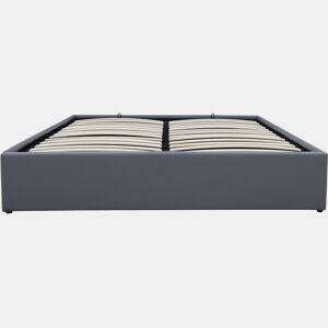 Cama de casal em PVC com caixa Ava - 140 x 190 cm - Cinza