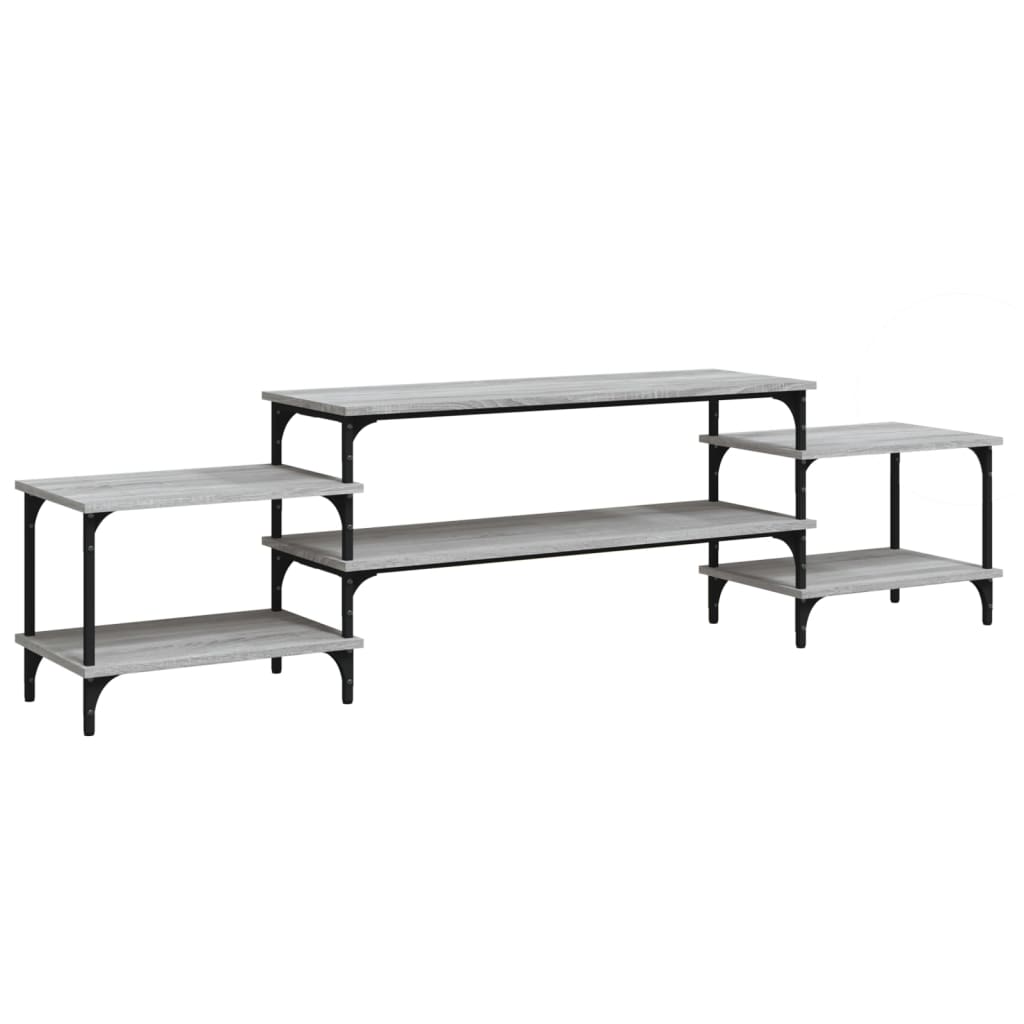 Mueble para tv madera contrachapada gris sonoma 197x35x52 cm