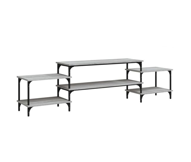 Mueble para tv madera contrachapada gris sonoma 197x35x52 cm