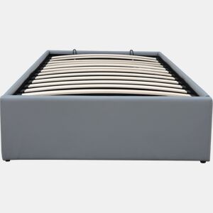 Cama de solteiro em PVC com caixa Ava - 90 x 190 cm - Cinza