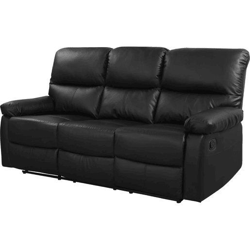 Sofá relaxante Lincoln - 197 x 89 x 103 cm - 3 lugares - Preto