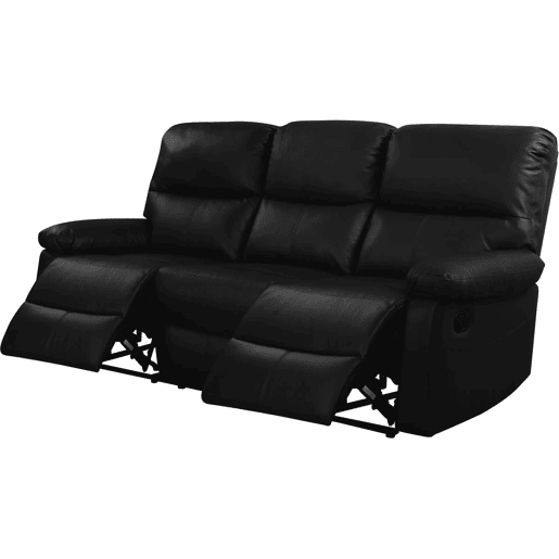 Sofá relaxante Lincoln - 197 x 89 x 103 cm - 3 lugares - Preto