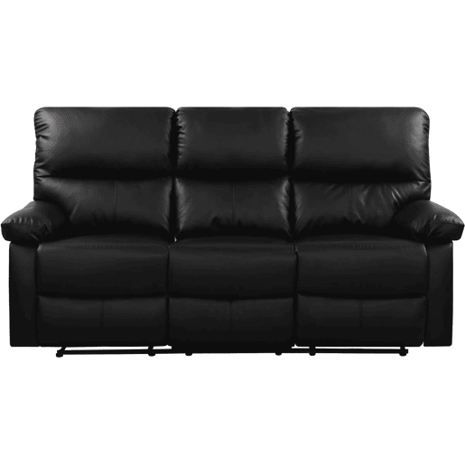 Sofá relaxante Lincoln - 197 x 89 x 103 cm - 3 lugares - Preto