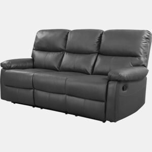 Sofá relaxante Lincoln - 197 x 89 x 103 cm - 3 lugares - Cinza