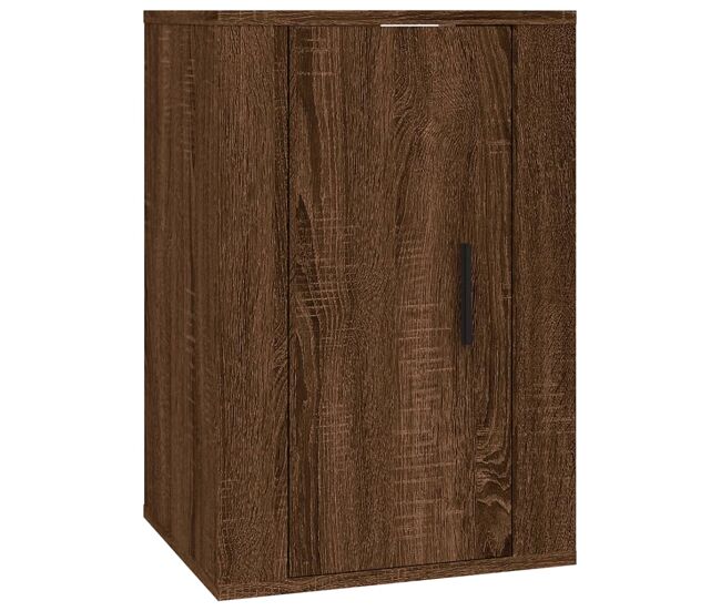 Mueble para tv de pared roble marrón 40x34,5x60 cm
