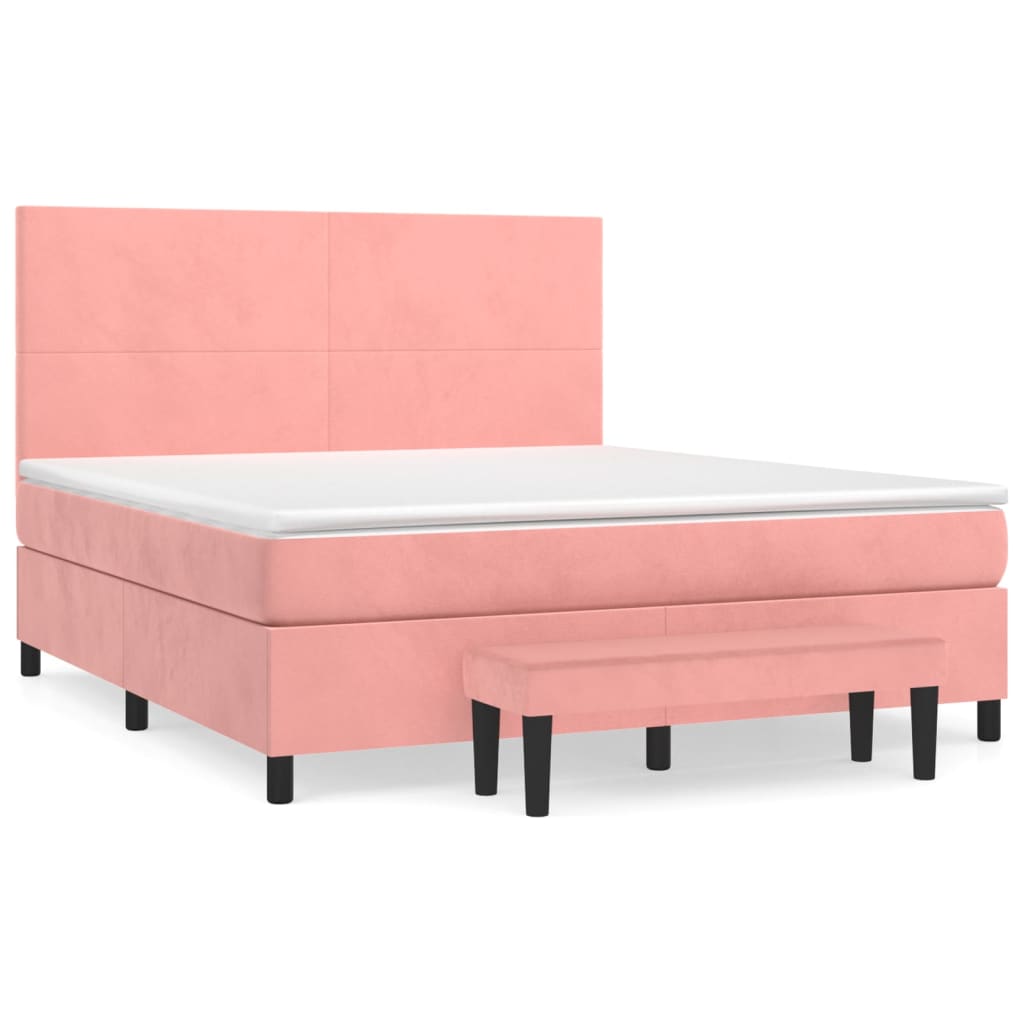 Cama box spring 160x200 Rosa