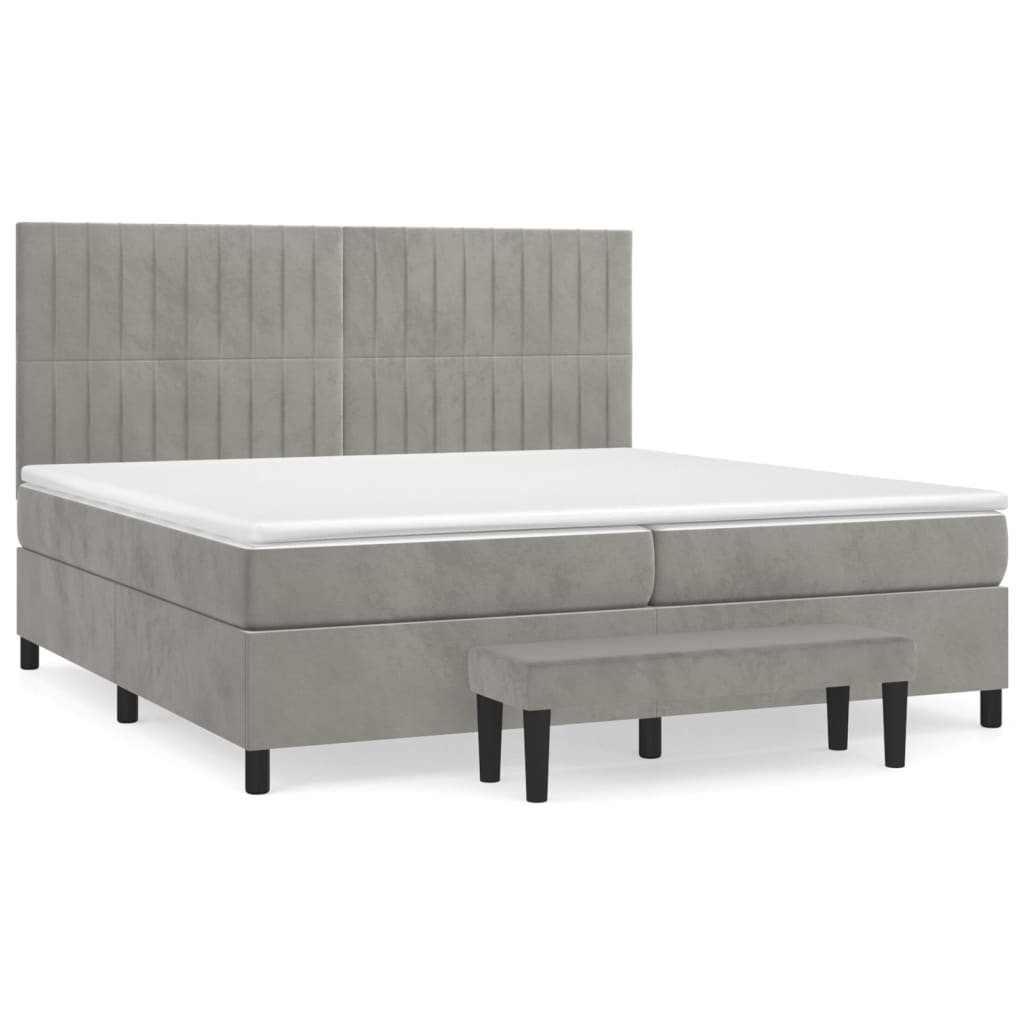Cama box spring 200x200 Gris