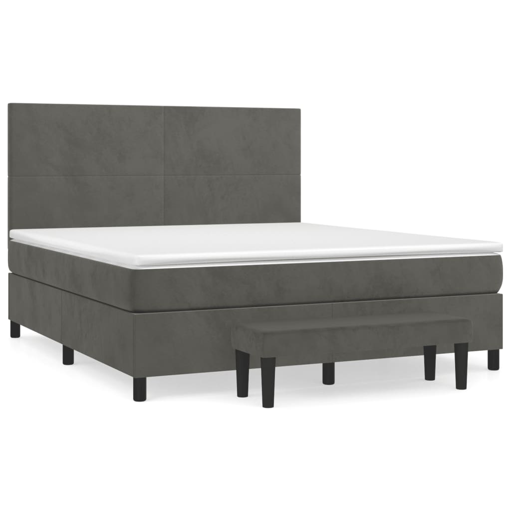 Cama box spring 160x200 Gris Oscuro