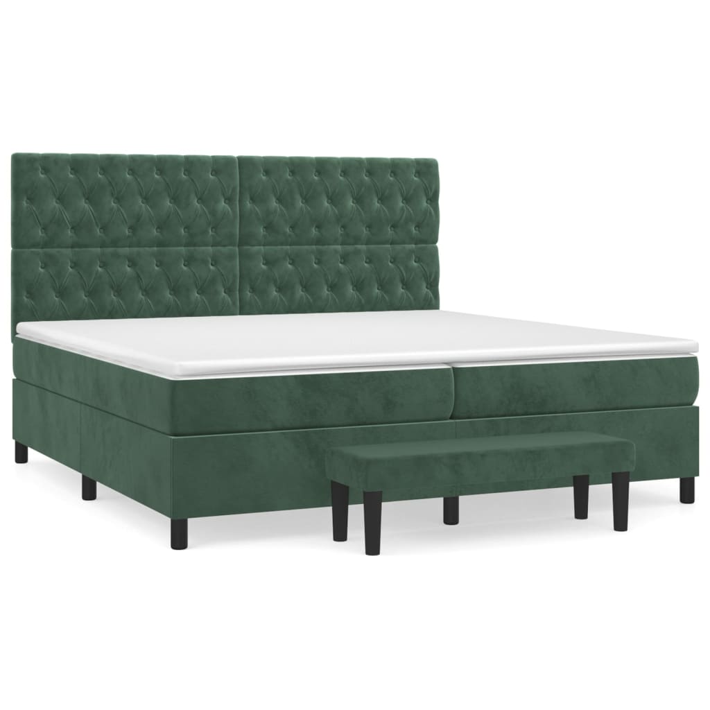 Cama box spring 200x200 Verde