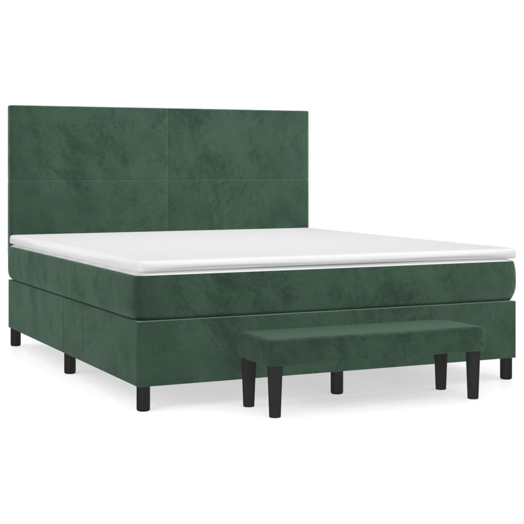 Cama box spring 160x200 Verde