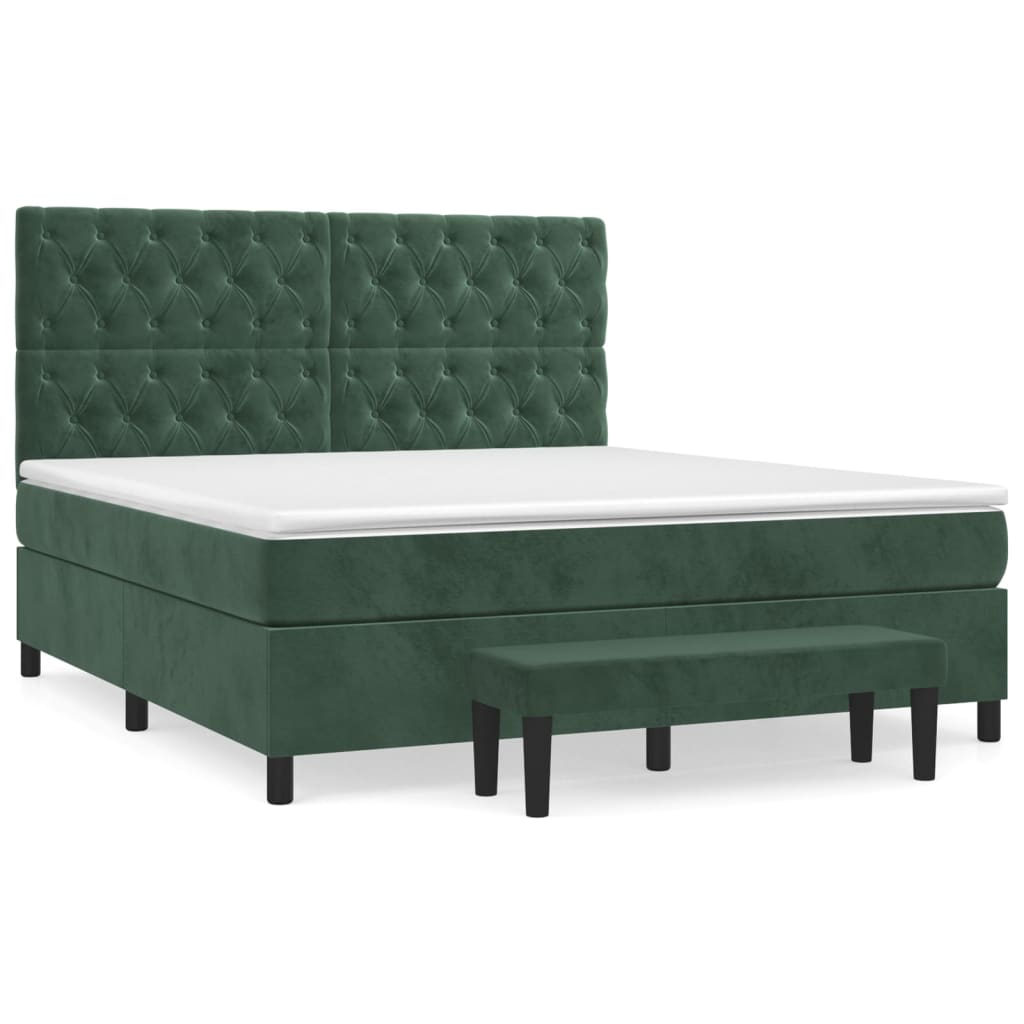 Cama box spring 160x200 Verde