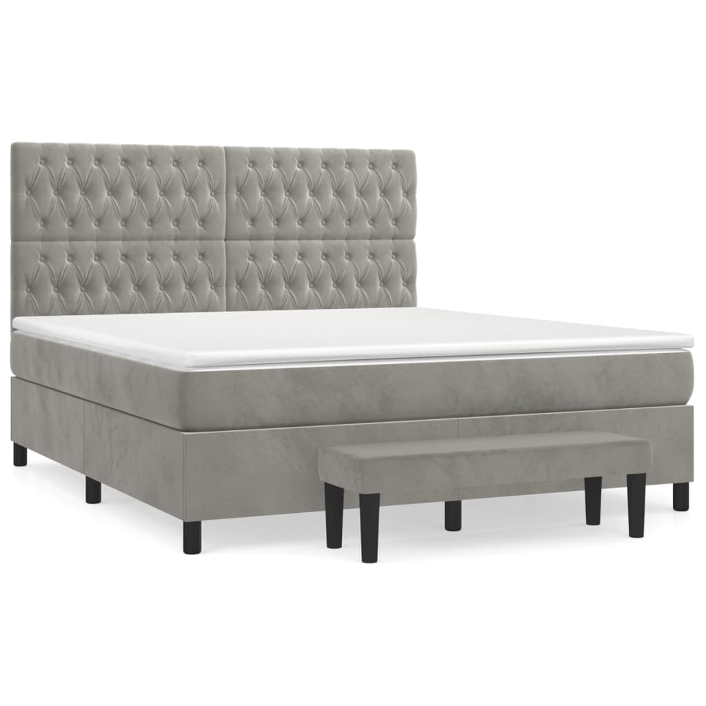 Cama box spring 180x200 Gris