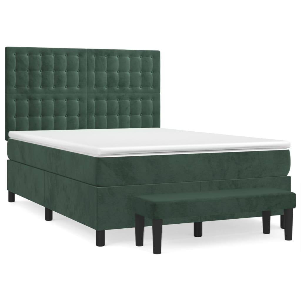Cama box spring 140x200 Verde