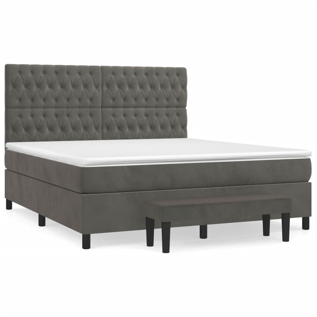 Cama box spring 180x200 Gris Oscuro