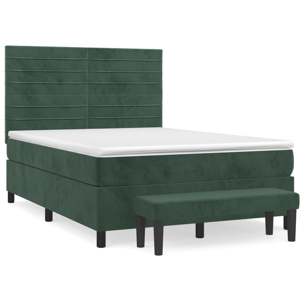 Cama box spring 140x200 Verde