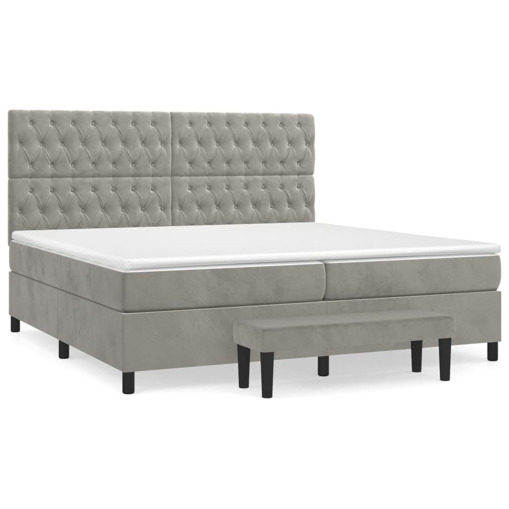 Cama box spring 200x200 Gris