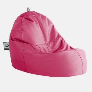 Puff Lounge em couro sintético para interior fúcsia HAPPERS