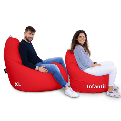Puff Pear Relax Leatherette Red Happers internos XL HAPPERS