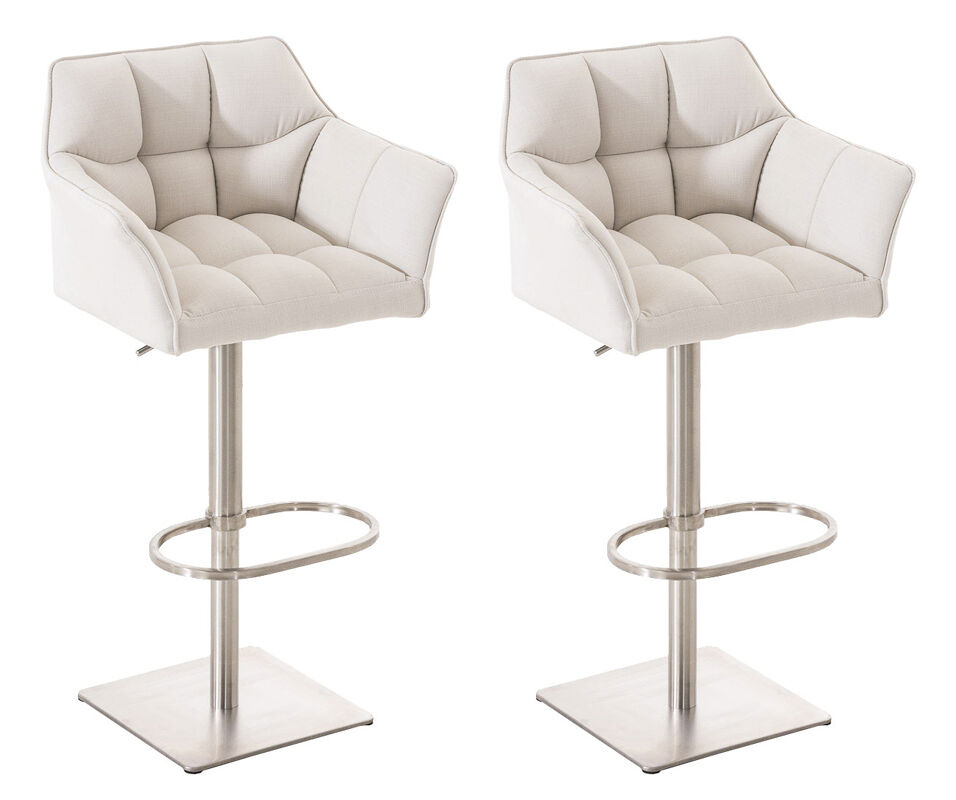 Set de 2 taburetes damaso en tela 64x45x88 cm