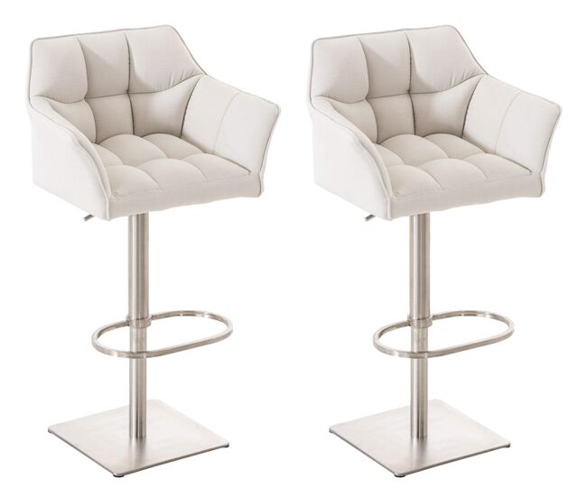 Set de 2 taburetes damaso en tela 64x45x88 cm