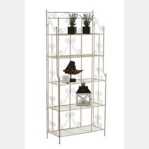 Estantería Decorativa de Hierro Ciara Metal Crema antiguo 34.5X74.5X173 cm