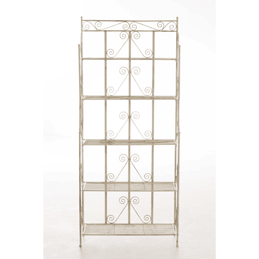 Estantería Decorativa de Hierro Ciara Metal Crema antiguo 34.5X74.5X173 cm