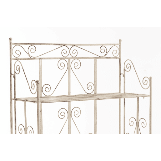 Estantería Decorativa de Hierro Ciara Metal Crema antiguo 34.5X74.5X173 cm