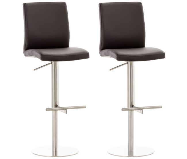 Set de 2 taburetes cadiz en simil cuero 40x49x93 cm