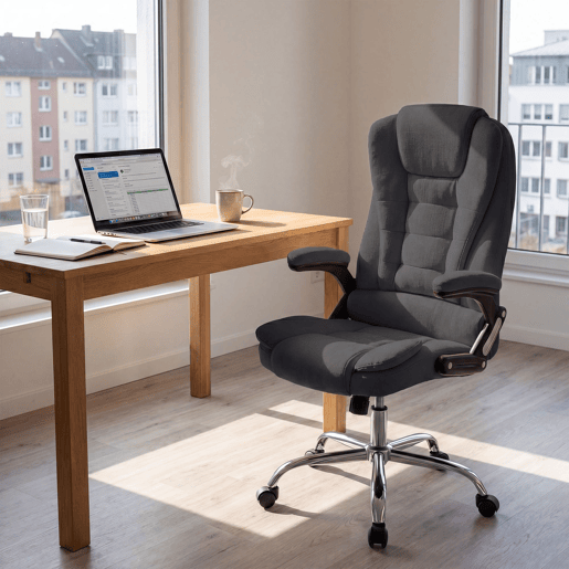 Silla de Oficina Thor de Tela Gris oscuro 78X69.5X113 cm
