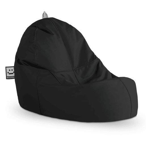 Puff Lounge Leatherette Indoor Black Happers HAPPERS